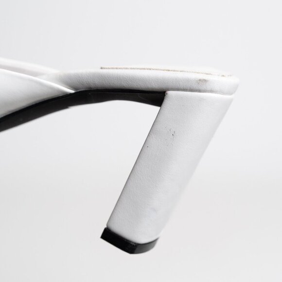 ✨ Jeffrey Campbell Square Toe Sandal Mule Inspired Heels White NEW - Picture 13 of 16